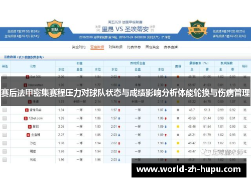 赛后法甲密集赛程压力对球队状态与成绩影响分析体能轮换与伤病管理